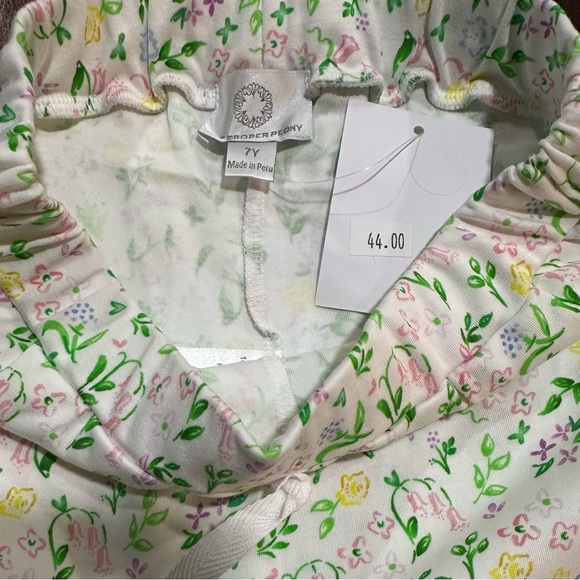 NWT The Proper Peony Boutique Girls Skort White Floral Design Size 7 - Picture 11 of 12